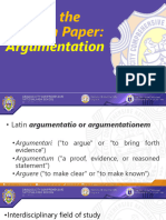 Eapp Position Paper Argumentation and Rhetorical Triangle