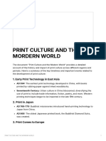 Print Culture and The Mordern World