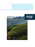 Test Bank For Fundamentals of Investments: Valuation and Management, 9th Edition, Bradford Jordan Thomas Miller Steve Dolvin