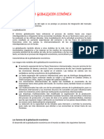 La Globalizacion Económica - 5to Sec