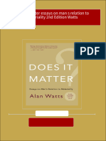 Does It Matter Essays On Man S Relation To Materiality 2nd Edition Watts All Chapter Instant Download