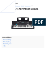 Yamaha Psr-E473 Reference Manual: Quick Links