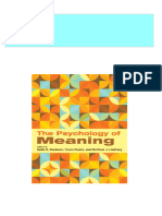 Instant Download The Psychology of Meaning 1st Edition Keith D. Markman PDF All Chapter