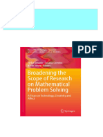 Broadening The Scope of Research On Mathematical Problem Solving A Focus On Technology Creativity and Affect Nélia Amado