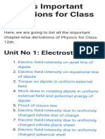 Important Derivations For Physics