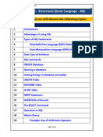 Structured Query Language - SQL