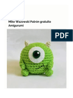 ? Mike Wazowski Patrón Gratuito Amigurumi ?