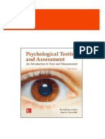 Free Access To Solution Manual For Psychological Testing and Assessment 9th Edition Cohen Swerdlik 1259870502 9781259870507 Chapter Answers