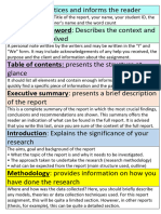 Structure of A Report