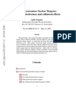 Andre Gsponer - Fourth Generation Nuclear Weapons: Military Effectiveness and Collateral Effects