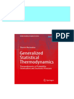 Generalized Statistical Thermodynamics Thermodynamics of Probability Distributions and Stochastic Processes Themis Matsoukas