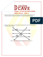 Lista I Geometria Plana - Colégio CAVE