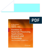 Frontiers in Materials Processing Applications Research and Technology Select Proceedings of Fimpart 2015 1St Edition M. Muruganant