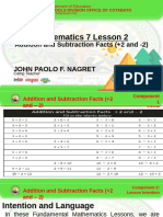 Mathematics 7 Intervention Camp Lesson 2