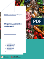 Organic Restaurant - Business Plan