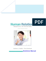 Full Download of Human Relations Interpersonal Job Oriented Skills Canadian 4th Edition DuBrin Solutions Manual in PDF DOCX Format