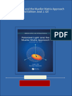 Polarized Light and The Mueller Matrix Approach 2nd Edition José J. Gil