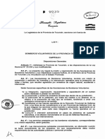 Ley 9039 Tucuman (Servicio Nacional de Bomberos)