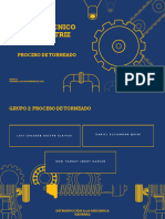 Presentación Mecánica Industrial Automóvil Ilustraciones Línea Azul y Amarillo