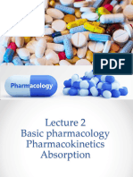 Lect 2 Pharmacokinetics (Absorp + Distribution) - Sphinx - Absorption