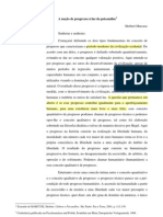 MARCUSE, Herbert. A Noção de Progresso A Luz Da Psicanálise in Cultura e Psicanalise