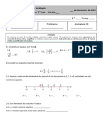 Nome: - N.º: - Turma: - Classificação: - Professora: - Assinatura EE