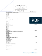 Final Model Test-2 (Question & Solution)