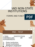 State and Non State Institution