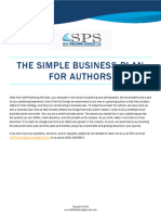 Simple Business Plan For Authors