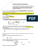 Chapter 2 Electric Potential and Capacitance Notes