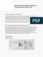 Recyclable or Reusable Materials in Traditional Masonry Architecture PDF