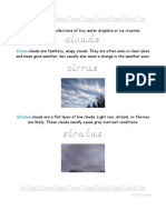 Three Types of Clouds - Elementary Worksheets