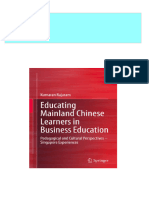 Educating Mainland Chinese Learners in Business Education: Pedagogical and Cultural Perspectives - Singapore Experiences Kumaran Rajaram