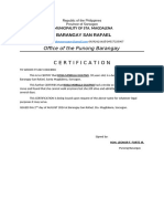 Certification