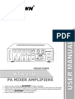 Krown KTA-85U Amplifier User Manual