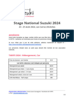 Stage National Tarifs 2024