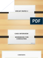 Emcap Paper 2 - Case Interview Workbook For Consulting