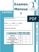 1er Grado - Examen Mensual Noviembre (2020-2021)