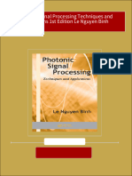 Photonic Signal Processing Techniques and Applications 1st Edition Le Nguyen Binh Ebook All Chapters PDF