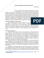 ¿En qué consistió la Reforma Universitaria de 1918