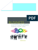 Download Complete Business Communication : In Person, in Print, Online, 10th Edition Amy Newman PDF for All Chapters