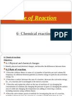 6.2 Rate of Reaction