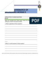 Module 5 Applications of Linear Equations