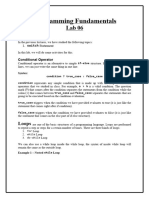 Lab Task 6 Operators , Switch Loops Question Paper