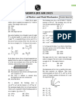 Properties Of Matter And Fluid Mechanics _ Practice Sheet-01 __ Lakshya JEE AIR Recorded 2025