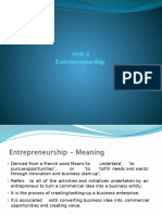 Revised Unit 2 Entrepreneurship