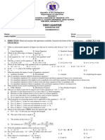 math 9 1st quarter summative test