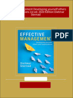 Effective Management Developing yourself others and organizations 1st ed. 2020 Edition Dietmar Sternad 2024 scribd download