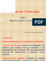 Materiais de Construção - Lição 1 - FBV