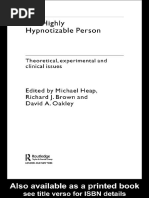 Michael Heap - The Highly Hypnotizable Person_Theoretical, experimental and clinical issues